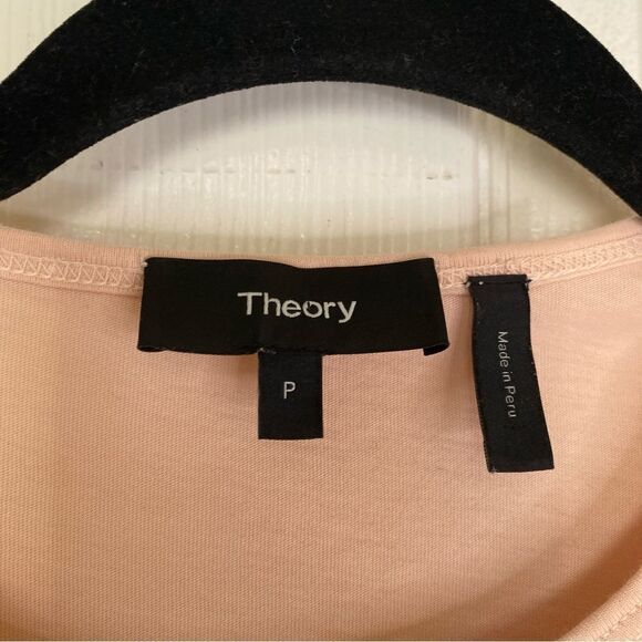 THEORY Muscle Relaxed Fit T-shirt Dress in Rose Quartz Peach Size XS - Picture 4 of 6